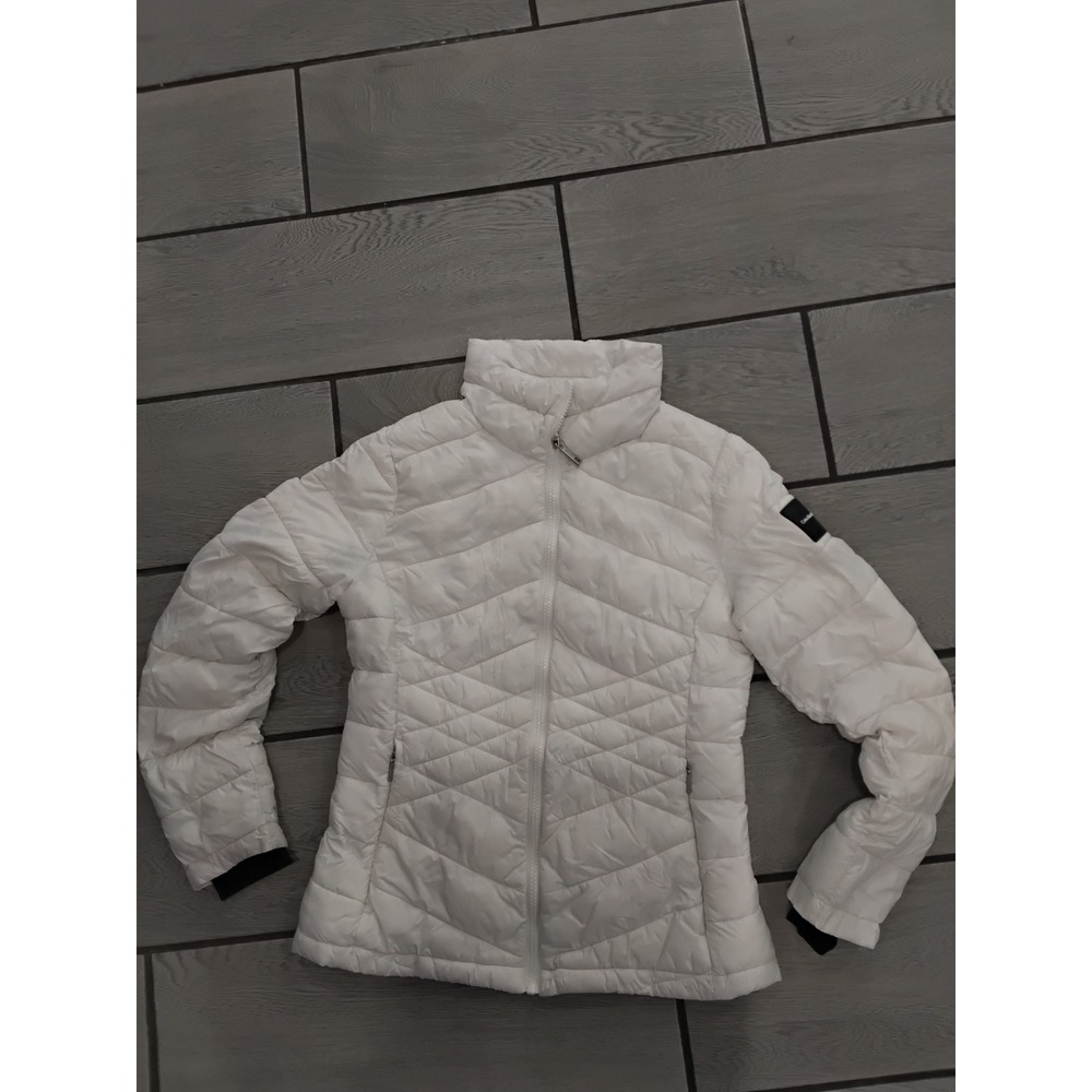 Calvin Klein‎ Performance White Puffer Jacket Womens XS Lightweight Zip Up
